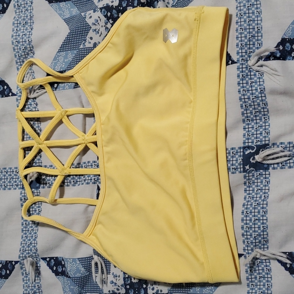 Ziane Size S Yellow Sports Bra